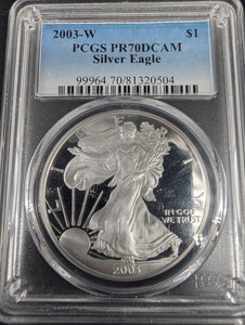 2003-W PCGS PR70DCAM Silver Eagle $1