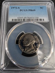 1972-S Jefferson Nickel PCGS PR69
