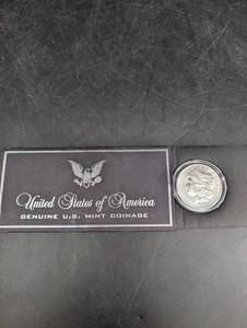 1896 Morgan Dollar In Display Case