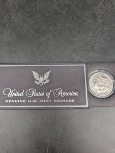 1881-S Morgan Dollar In Coin Capsule And Presentation Box