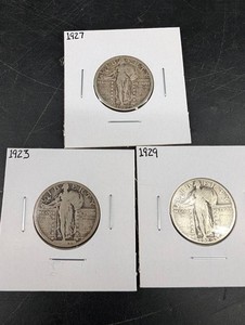 Standing Liberty Quarters 1923 1927 1929 (Lot of 3)