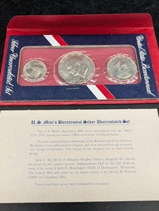 U.S. Mint 1976 Bicentennial 40% Silver 3-Coin Set