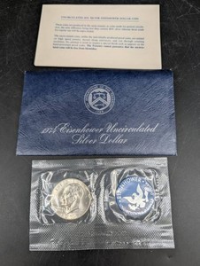 1974 Eisenhower 40% Silver Dollar Coin