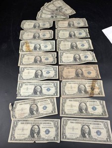 23 US One Dollar Silver Certificates