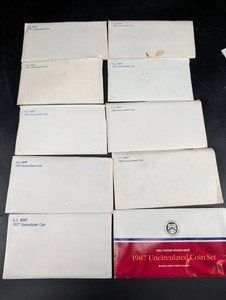 U.S. Mint Uncirculated Coin Sets, 1974-1987 (Lot of 10)