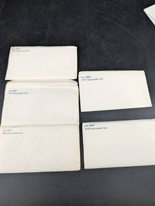 U.S. Mint Uncirculated Coin Envelopes, 1977-1980 (Lot of 5)