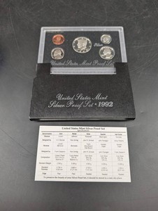 1992 United States Mint Silver Proof Set