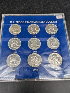 U.S. Proof Franklin Half Dollar Set 1955-1963 (Lot of 9)