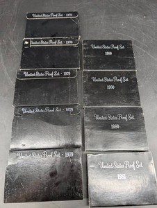 United States Proof Set Holders 1976-1981 (Lot of 9)