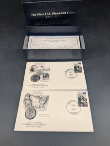 U.S. Louisiana Purchase Five-Cent Coin First Day Issue 10-Coin Collection