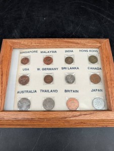 World Coin Collection in Framed Display (Lot of 12)