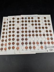 Vintage Lincoln Memorial Cent Collection 1959-1995 Boards
