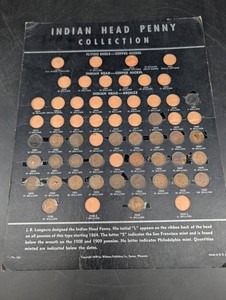 Antique Indian Head Penny Collection Whitman No. 390