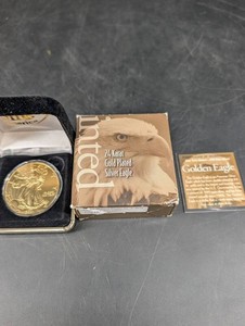 Vintage 2001 American Silver Eagle 24K Gold-Plated .999 Silver