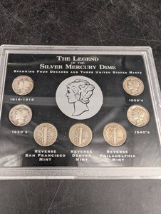 Mercury Dime 7-Coin Silver Display