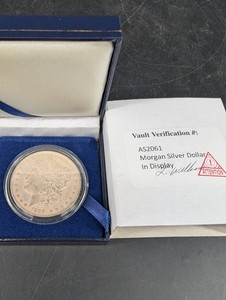 1889 Morgan Silver Dollar in Display Case