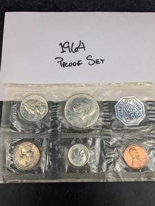 Vintage 1964 U.S. Mint 5-Coin Proof Set