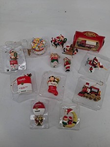 Vintage Campbells Soup Christmas Ornaments Group of 12