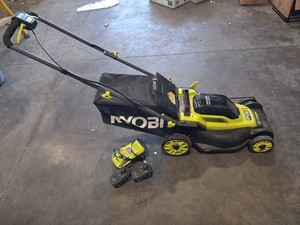 RYOBI ONE HP 16in Brushless Cordless Mower With 2 Batteries