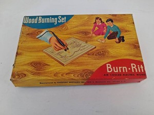 Vintage Burn-Rit Wood Burning Set Rapaport Brothers
