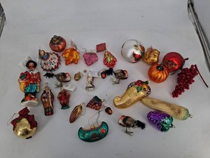 Christopher Radko & Assorted Glass Christmas Ornaments Mixed Lot