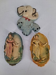 Vintage Figural Wall Plaques & Elephant Decor (Lot of 3)