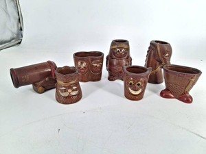 Japanese Ceramic Novelty Shot Glass Collection (Lot of 7)