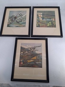 Framed Military Aviation Prints (Lot of 3)