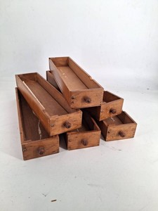 Wooden Furniture Drawers With Turned Pulls (Lot of 6)