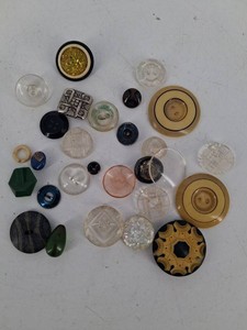 Mixed Lot Assorted Vintage-Style Buttons & Findings