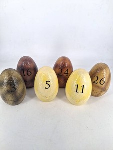 Plush Animals in Numbered Egg Containers (Lot of 6)