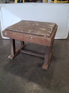 Wooden Upholstered Stool 13 X 11 X 12 in