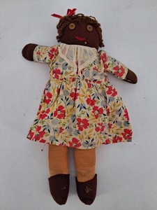 Cloth Rag Doll Floral Dress 17in