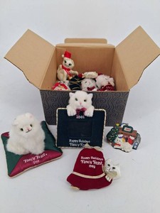 Vintage Fancy Feast Holiday Cat Ornament Mixed Lot