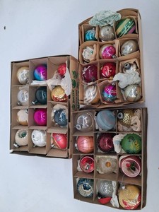 Assorted Glass Christmas Ornaments (Lot of 36)