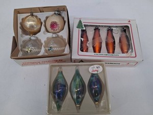 Christmas Glass Ornament Mixed Lot (11 Pieces)