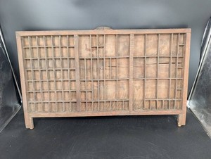 Antique Wooden Printers Type Case 20 Point Sylvan Text No. 109