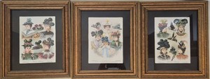 Vintage the Delineator Fashion Plates - Framed (Lot of 3)