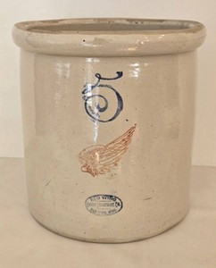 Vintage Red Wing 5 Gal Union Stoneware Crock
