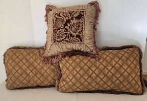 J Queen New York Decorative Throw Pillows - Set of 3 (Lot of 3)