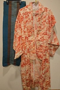 Kimono-Style Robe With Silk Scarf Belt