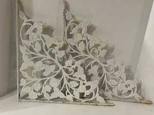 Ornate Floral Architectural Brackets- Pair, 17 12 X 18 in