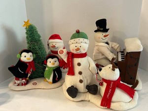 Christmas Musical Animated Plush Decor Group - Snowmen, Penguins & Reindeer (3-Piece)