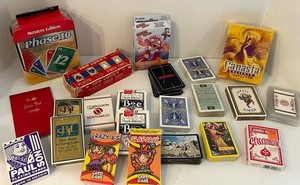 Vtg Playing Cards & Games Mixed Lot - Ad. Decks, Dice & Chips - two are new