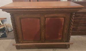 Rustic Renaissance Revival Rolling Bar or Freestanding Service Cart