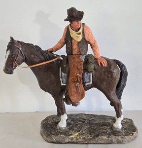 Daniel Monfort the Herder Western Cowboy Sculpture - Hydrostone