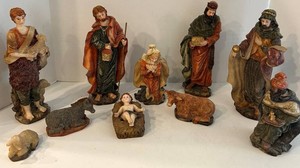 Vintage Nativity Figures & Animals Dicksons CHNAT-400 (Lot of 10)