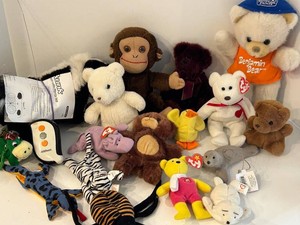 Vintage Ty Beanie Babies & Assorted Plush Mixed Lot
