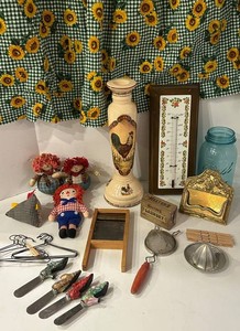 Estate Country Kitchen & Handmade Decor Mixed Lot