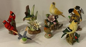 Vintage Bird Figurines Mixed Lot - Andrea Sadek, Lefton & Hummingbirds